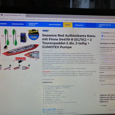 Paddelboot für 2 Personen - thumb