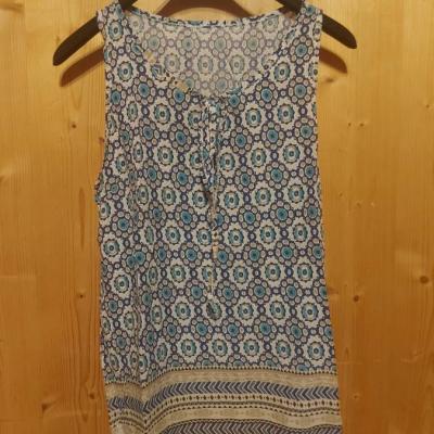 Secondhand: gemusterte Boho Sommerbluse - thumb