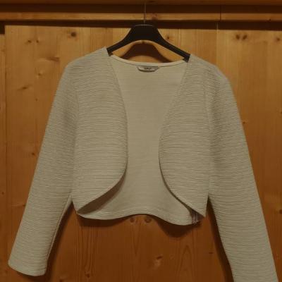 Secondhand: Jäckchen (Weiß mit Glitzerstreifen) - thumb