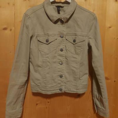 Secondhand: Jeansjacke (blasses Grau/Braun) - thumb
