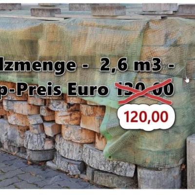 Trockenes Brennholz - Holzklötze zu spalten - sehr preiswert abzugeben - thumb