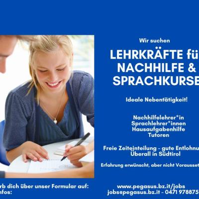 LEHRKRÄFTE für NACHHILFE und SPRACHKURSE gesucht. - thumb