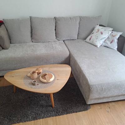 Eckcouch ausziebar + couchtisch + Polster - thumb