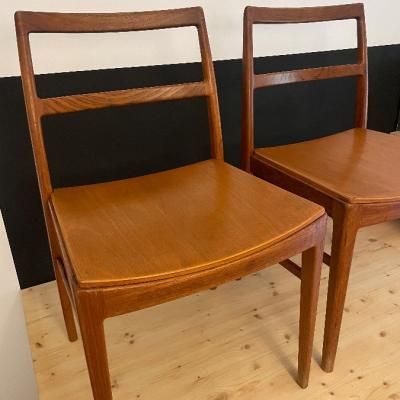 2er Set Teak Stühle Arne Vodder für Sibast Mobler 60er Jahre - thumb