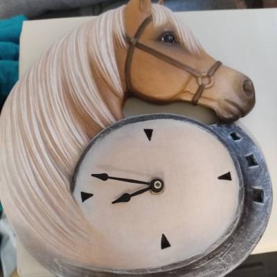 Wanduhr, Pferd, Haflinger - thumb
