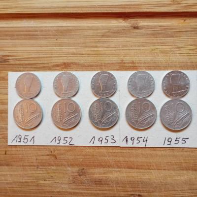 5 und 10 Lire von 1951 bis 1955 - thumb