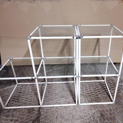 Modulares Metall Regal mit Glasplatte - thumb