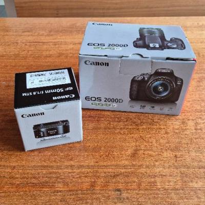 Canon EOS 2000D + 18–55mm Kit + 50mm f/1.8 STM + CPL-Filter + OVP - thumb