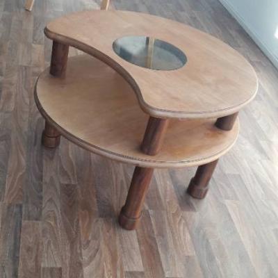Tisch Holz/Glas - thumb