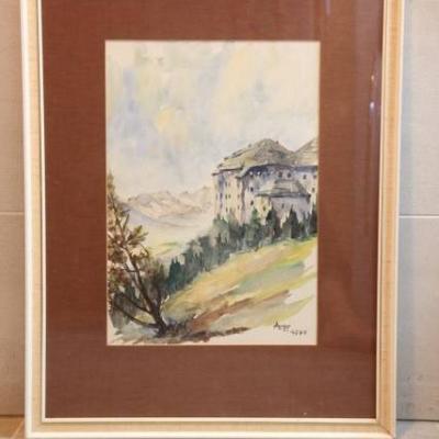 Aquarell von Anton Frühauf, 67 x 53 cm - thumb