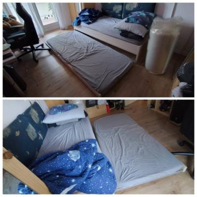 Bett mit Auszug - thumb