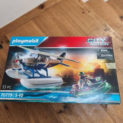 Playmobil Ploizeiwasserflugzeug u Boot - thumb