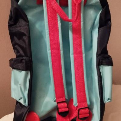 Hellblauer Rucksack für Kids und eine Umhängetasche - thumb