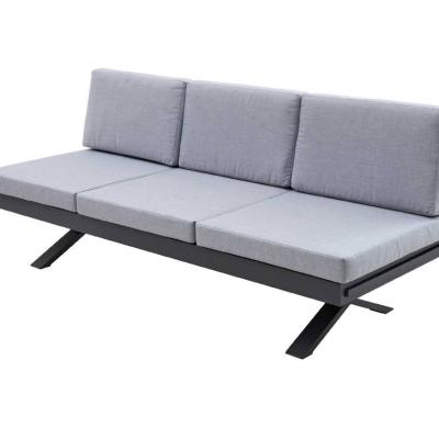 Gartensofa hellgrau/anthrazit - thumb