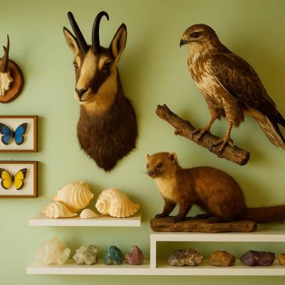 SUCHE Naturkundl. Sammlung, Mineralien, Präparate, Fossilien, Muscheln - thumb