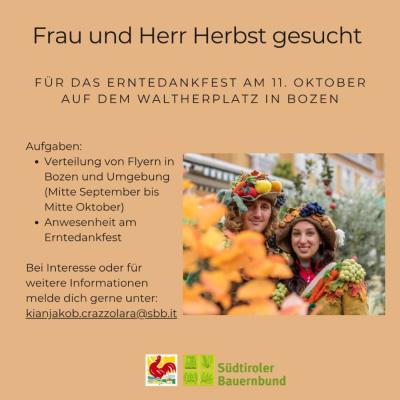 Frau und Herr Herbst für Erntedankfest - Signora e Signor Autunno - thumb