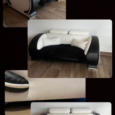 2 Sitzer Ledercouch - thumb