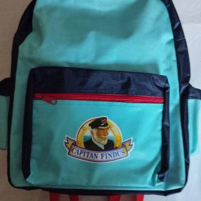 Rucksack, hellblau/rot u.Umhängetasche - thumb