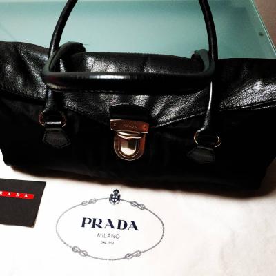 Damentasche Original Prada Leder - Stoff - thumb