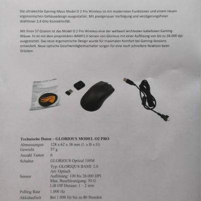 Gaming Maus GLORIOUS Model O2 PRO - thumb