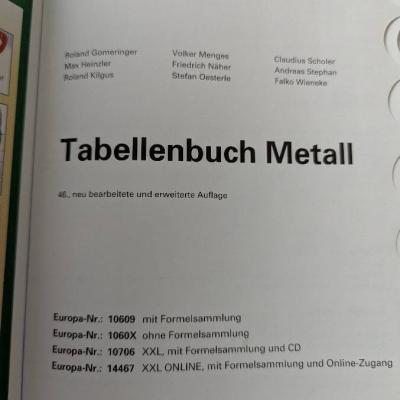 Tabellenbuch Metall - thumb