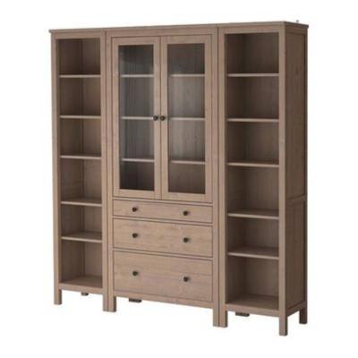 Ikea Hemnes Vollholz Wohnwand - Vitrine und Bücherregale - thumb