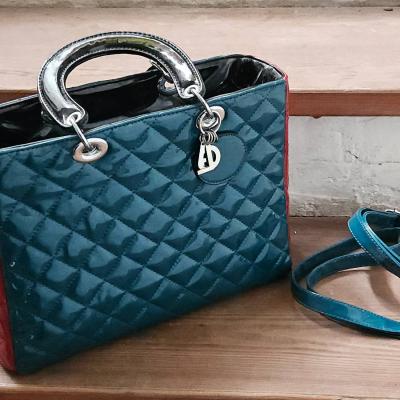Dreifarbige Handtasche - thumb