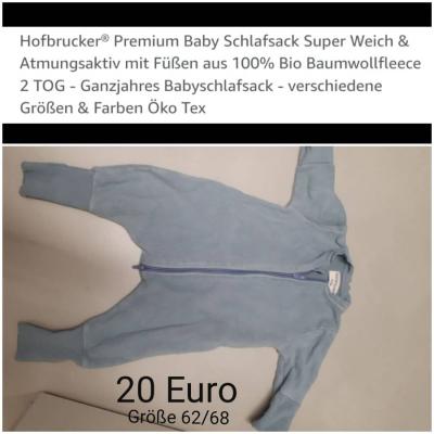 Hofbrucker 100 %Baumwollfleece Ganzjahresschlafsack - thumb