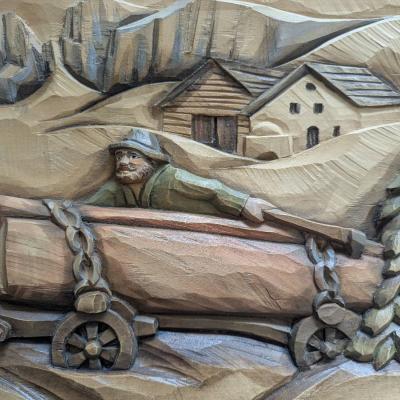 Wunderschönes Holz Relief - thumb