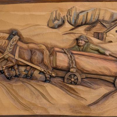 Wunderschönes Holz Relief - thumb