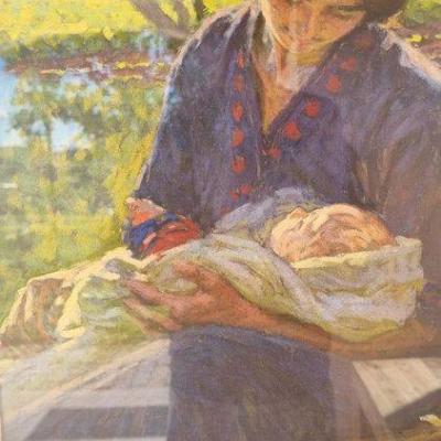 HUGO POLL Budapest 1867-1931-Mutter und Kind - thumb