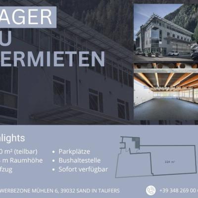 🏢 Beheizte Lager-, Studio- oder Praxisfläche in Mühlen in Taufers - thumb