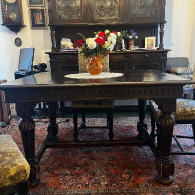 Antiker Esstisch – Gründerzeit / um 1900 – aus Familienbesitz (Bozen) - thumb