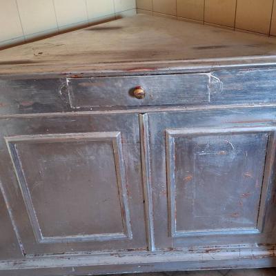 Eckschrank versilbert - thumb