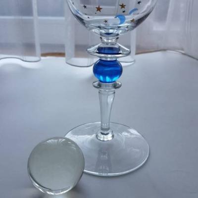 Kristallkugel Glaskugel zum Wahrsagen oder als Deko Hexe Mond m. Vase - thumb