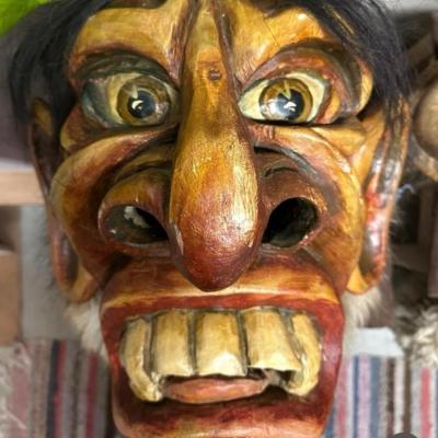 Krampusmaske / Perchtenmaske / Krampuslarve / Loarve / Krampus / Larve - thumb