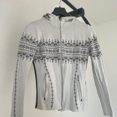 Sportliche Kapuzenjacke / Strickjacke mit Norweger-Muster – Grösse S - thumb