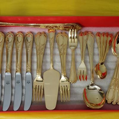 Besteckset aus 23/24-karätigen Goldbeschichtung für 4 Personen - thumb