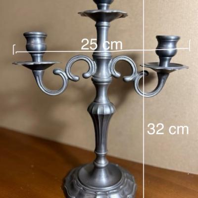 Zinn-Kerzenleuchter - Candelabro in peltro - thumb