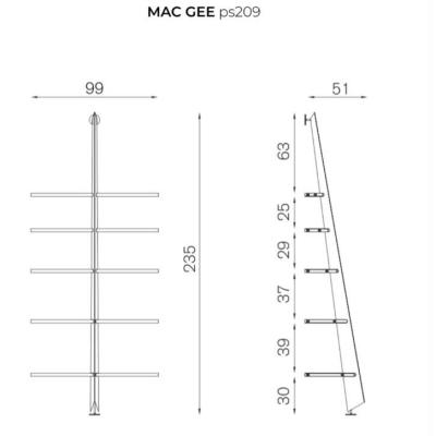 Stahl Designerregal Mag Gee by Philippe Starck - thumb
