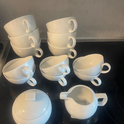 Seltmann Weiden Cappuccino Tassen und Zuckerdose und Milchkānchen - thumb