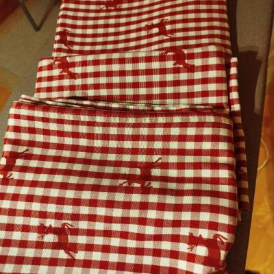 3 Vorhänge + Stahlvorhangstangen + Wandhalterung + Holzherzen - thumb