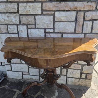 Antiker Konsolentisch / Demi-Lune Tisch - thumb