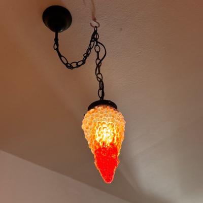 Vintage Glas Pendelleuchte – Traubenform - thumb