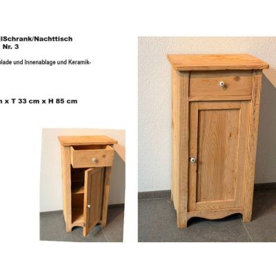 BeistellSchrank/Nachttisch  Altholz Nr. 3 - thumb