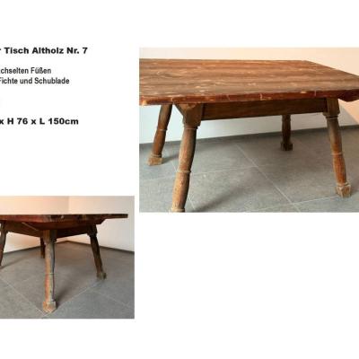 Großer Tisch Altholz Nr. 7 - thumb