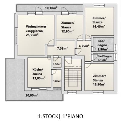 Große Wohnung im Grünen in Leifers zu vermieten – ca. 145 m² - thumb