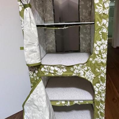 Camping Faltschrank grün/weiß - thumb
