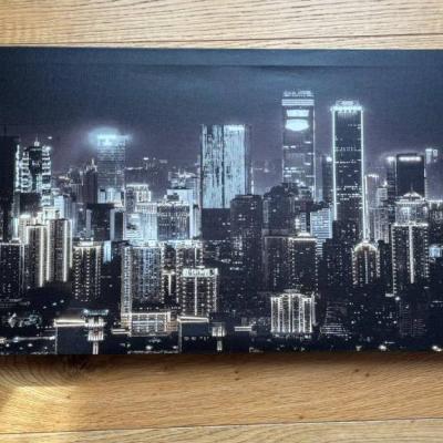 Wandbild Nacht-Stadt - thumb