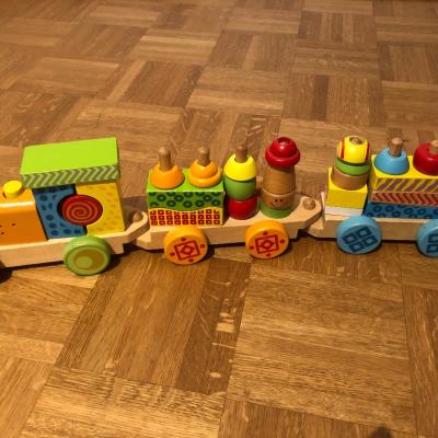 „Eichhorn“ Holzzug (1 Lok mit 2 Waggons) guter Zustand - thumb